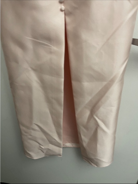 Strapless Satin Maxi Dress in Blush Pink - Picture 9 of 10